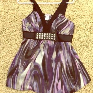 Purple tank top with studs